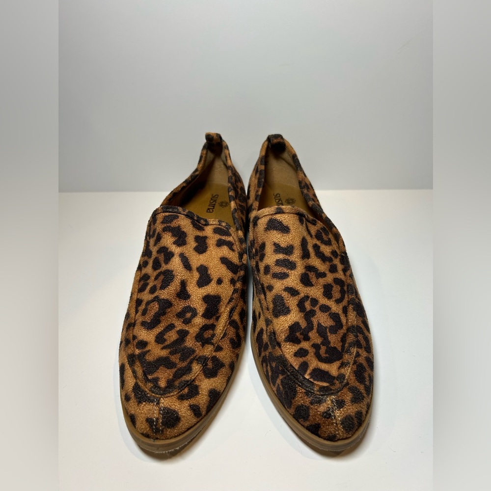 Susina suede leopard print loafers